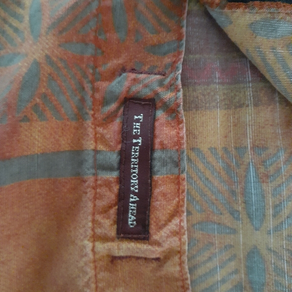 The Territory Ahead Vintage Men's Tribal Print Button-down Shirt Orange Medium - Picture 5 of 7